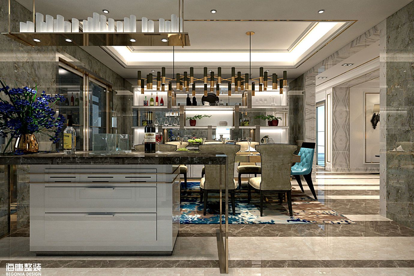 万锦紫园 -三室两厅-140m²-后现代风格